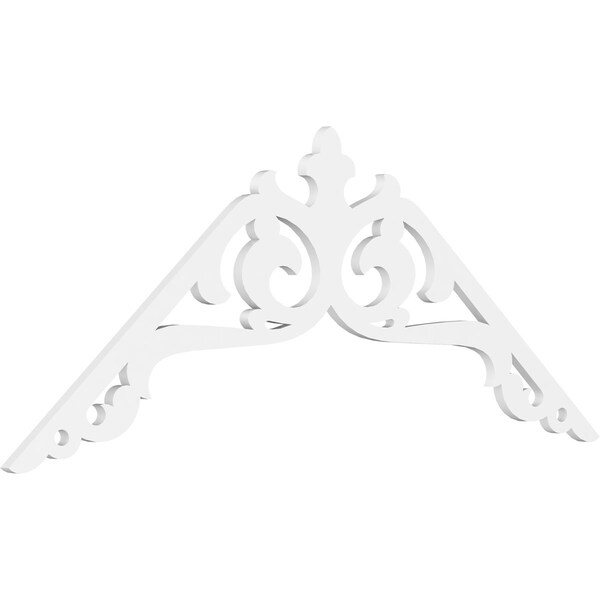 Ekena Millwork Pitch Amber Architectural Grade PVC Gable Pediment, 72"W x 30"H x 1"P (10/12) GPP072X030X100AMB - main